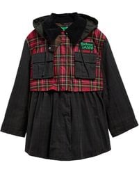 Barbour - Peplum Tartan Hooded Jacket - Lyst