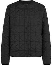KARL LAGERFELD - Logo-Embroidered Quilted Jacket - Lyst