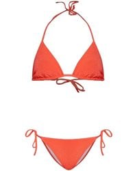 Balmain - Side Tied Two Piece Swimsuit - Lyst