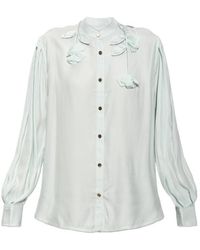 Self-Portrait - Floral-Embellished Shirt - Lyst