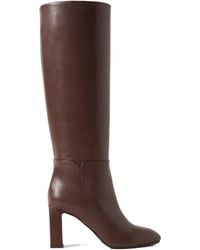 Aquazzura - Solid Color Leather Knee Boots - Lyst