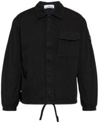 Stone Island - Organic Panama Cotton 'Old' Effect Overshirt - Lyst