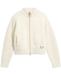 Barbour - Fleece-Panelled Ribbed-Knit Jacket - Lyst