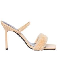 BY FAR - Ada Slip-On Shearling Sandals - Lyst