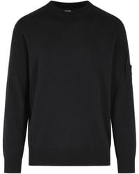 C.P. Company - Lens-Detail Crew-Neck Sweater - Lyst