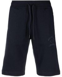 Paul & Shark - Logo-Print Drawstring Shorts - Lyst