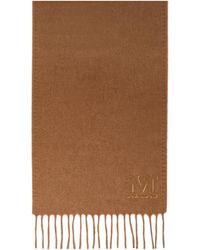 Max Mara - Monogram-Embroidered Camel Stole - Lyst