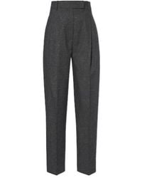 Rohe - Pleated Wool-Blend Straight Pants - Lyst
