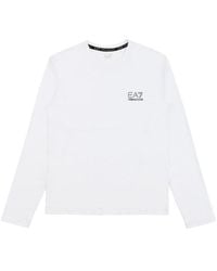 EA7 - Logo T-Shirt With Round Neck - Lyst