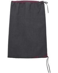 Prada - Bonded Hopsack Midi-Skirt With Devoré Effect - Lyst