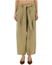 Alysi - Belted Straight-Leg Trousers - Lyst