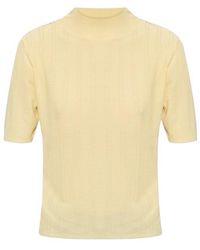 Officine Generale - Laya Ribbed Short-Sleeve T-Shirt - Lyst