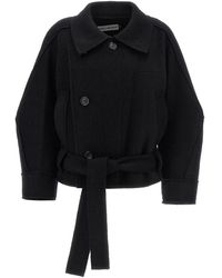 Issey Miyake - Out Of A Cube Cropped Coat - Lyst