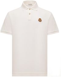 Moncler - Logo Patch Cotton Piquet Polo Shirt - Lyst