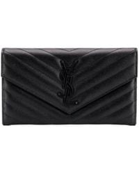 Saint Laurent - Large Monogram Flap Wallet - Lyst