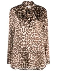 P.A.R.O.S.H. - Pussy-Bow Collar Silk Shirt - Lyst