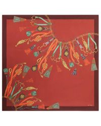 Etro - Tassel Print Silk Scarf - Lyst