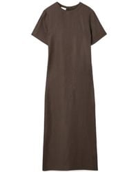 Brunello Cucinelli - Round Neck Short Sleeve Dress - Lyst