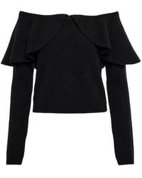 Altuzarra - Hasla Off-Shoulder Wool-Blend Sweater - Lyst