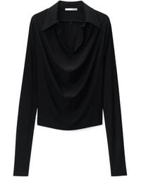 Alexander Wang - Cowl Placket Top - Lyst