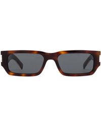 Saint Laurent - Eyewear Rectangle Frame Sunglasses - Lyst