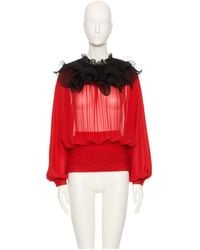 Valentino - Light Georgette Top - Lyst