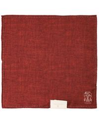 Brunello Cucinelli - Logo Patch Finished Edge Pocket Square - Lyst