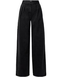 Tibi - Pleated Low-Rise Wide-Leg Jeans - Lyst