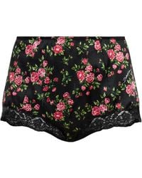 Dolce & Gabbana - Floral Lace High-Waist Briefs - Lyst