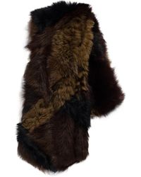 Miu Miu - Shearling Patchwork Stole - Lyst