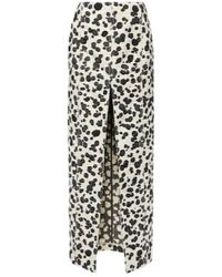 Area - Dalmatian Front-Slit Denim Maxi Skirt - Lyst