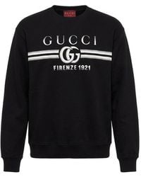 Gucci - Cotton Jersey Printed Sweatshirt - Lyst