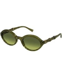 Gucci - Eyewear	Oval Frame Sunglasses - Lyst