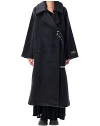 Ganni - Double Breasted Long Coat - Lyst
