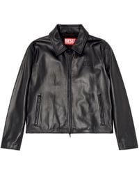 DIESEL - L-Amar-Fem-S2 Leather Jacket - Lyst