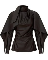 Zimmermann - Valiant Draped Leather Top - Lyst