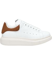 McQueen - Leather Suede-Trim Oversized Sneakers - Lyst