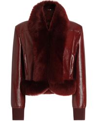 Dolce & Gabbana - Shearling Trim Jacket - Lyst