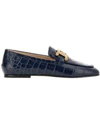 Tod's - Kate Embossed Logo Plaque Loafers - Lyst