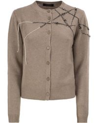 Fabiana Filippi - Crystal Embellished Cardigan - Lyst