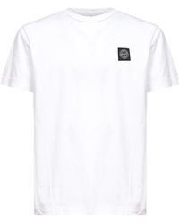 Stone Island - Logo Cotton T-Shirt - Lyst