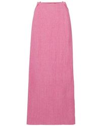 Jacquemus - Logo Split Extra Long Skirt - Lyst