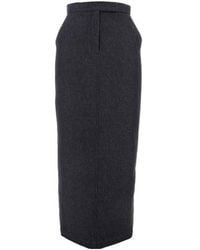 Max Mara - Pianosa Button Detailed Back-Slit Skirt - Lyst
