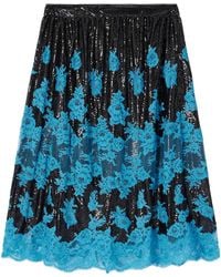 Rabanne - Lace-Trimmed Chainmail Midi Skirt - Lyst