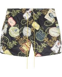 Rhude - Vin Bandana-Print Swim Shorts - Lyst