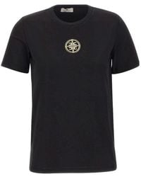 Elisabetta Franchi - Logo Plaque T-Shirt - Lyst