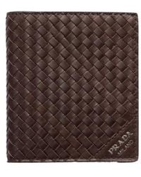 Prada - Minuteria Woven Wallet - Lyst
