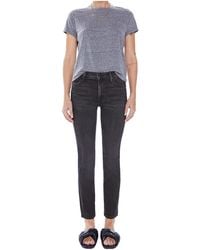 Mother - Straight-Leg Cropped Skinny Jeans - Lyst