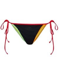 DIESEL - Colour-Block String Bikini Bottom - Lyst