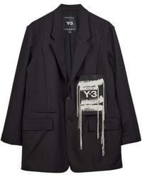 Y-3 - Sport Uniform Patch Single Breasted Blazer - Lyst